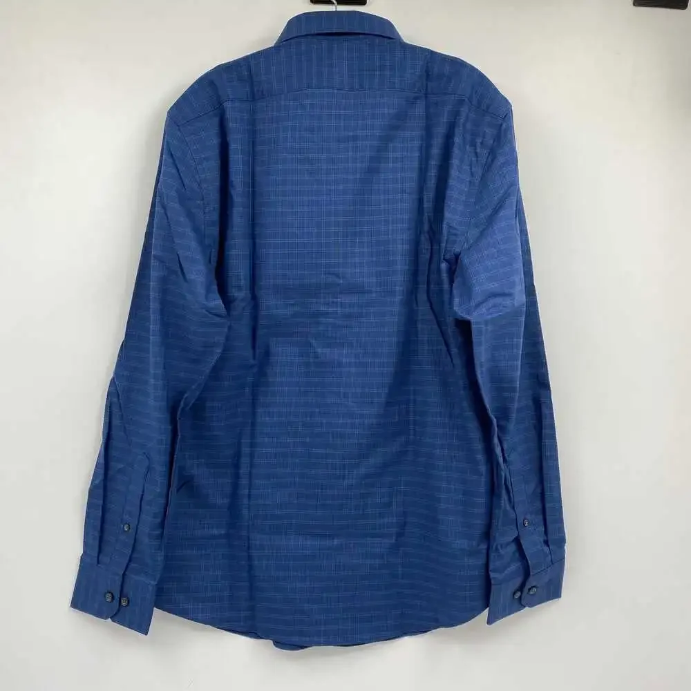Banana Republic Blue Plaid Dress Shirt | Men’s Regular Size L